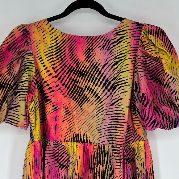 NWT Anthropologie PLENTY BY TRACY REESE Dress Medium Pink Zebra Print Babydoll - Picture 12 of 14